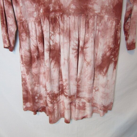 Torrid Dress Super Soft Knits Orange Red Tie Dye Peplum Flowy Plus Size 12 - Picture 3 of 6